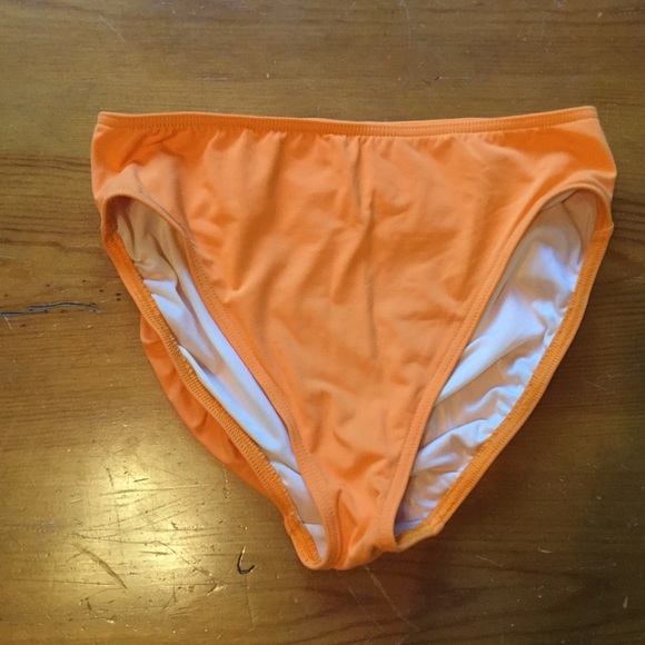 LANDS END Bright Orange Bikini Bottom 10 - Picture 1 of 3